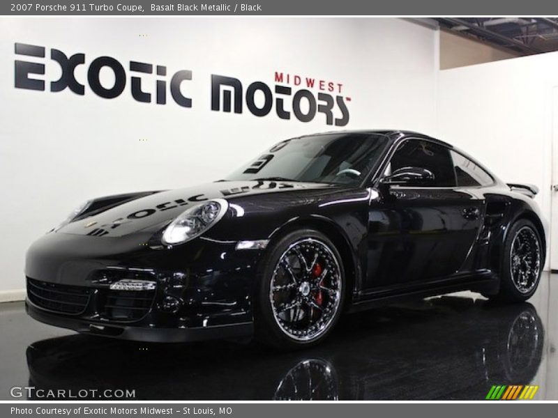 Basalt Black Metallic / Black 2007 Porsche 911 Turbo Coupe