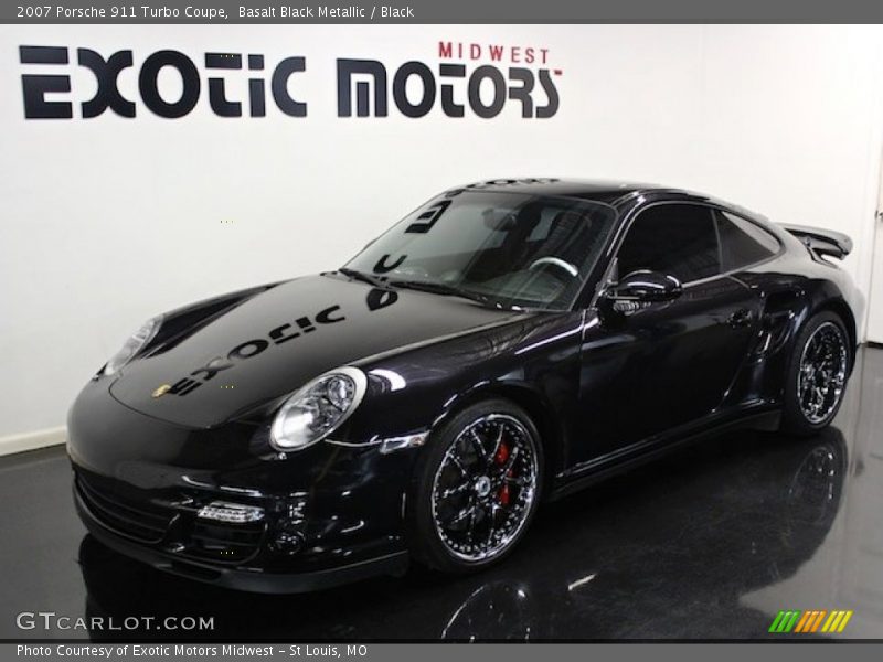 Basalt Black Metallic / Black 2007 Porsche 911 Turbo Coupe