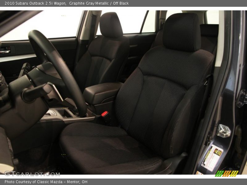 Front Seat of 2010 Outback 2.5i Wagon