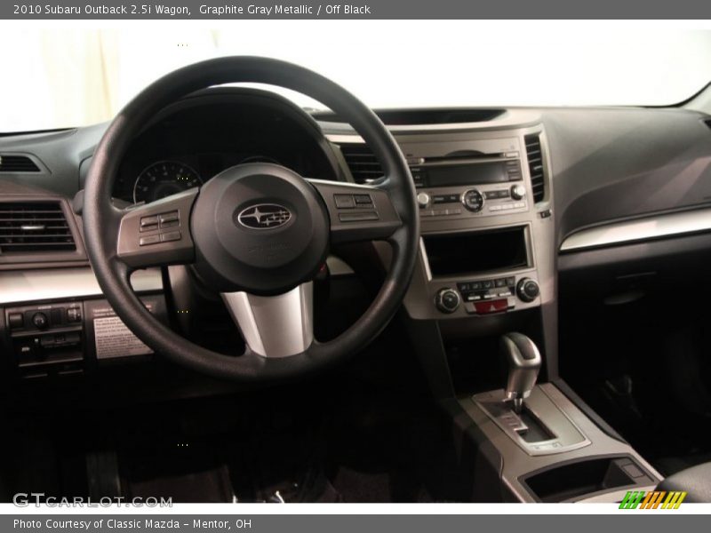 Dashboard of 2010 Outback 2.5i Wagon