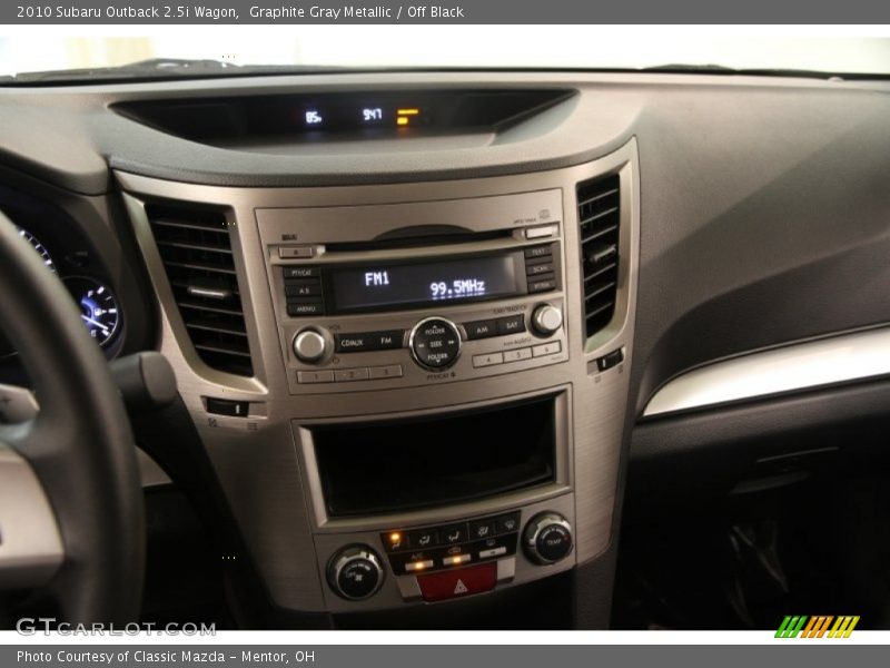 Controls of 2010 Outback 2.5i Wagon