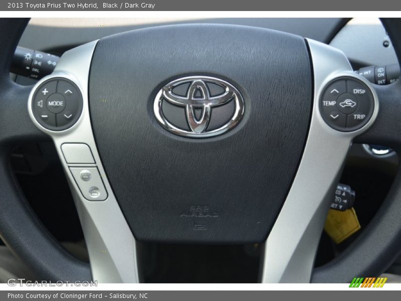 Black / Dark Gray 2013 Toyota Prius Two Hybrid