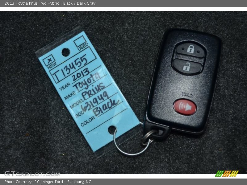 Black / Dark Gray 2013 Toyota Prius Two Hybrid
