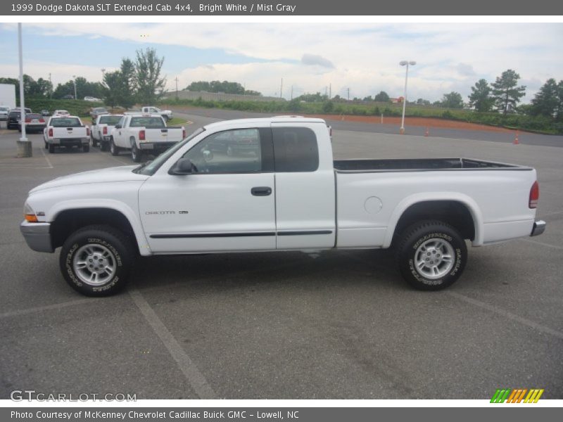 Bright White / Mist Gray 1999 Dodge Dakota SLT Extended Cab 4x4