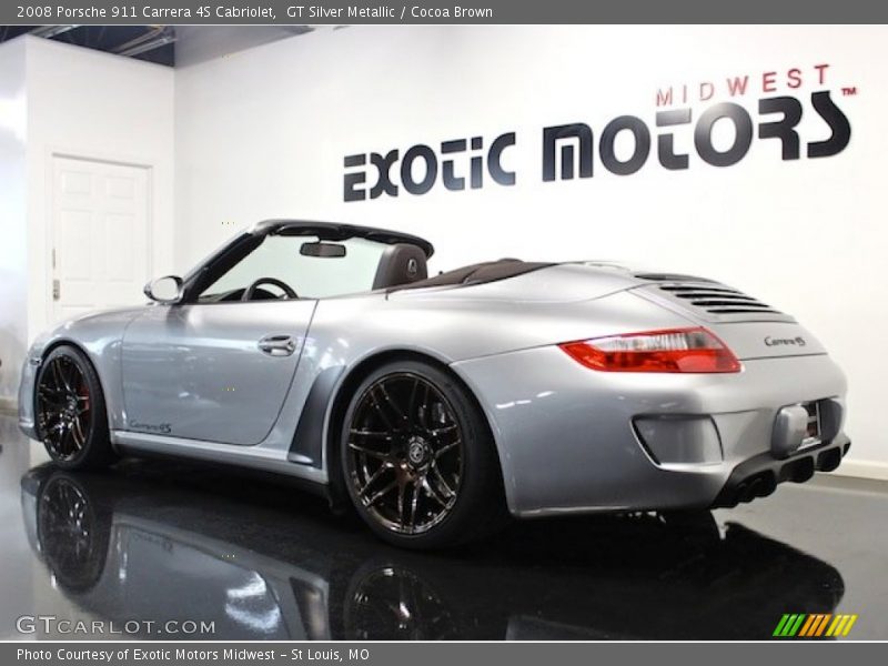 GT Silver Metallic / Cocoa Brown 2008 Porsche 911 Carrera 4S Cabriolet