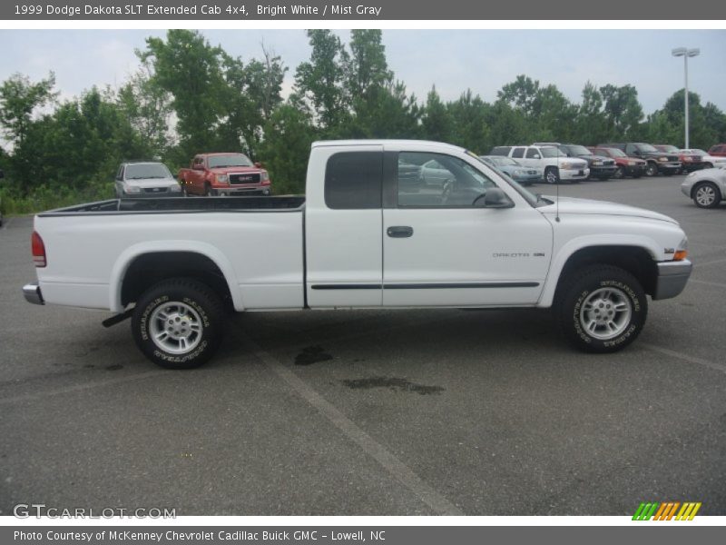 Bright White / Mist Gray 1999 Dodge Dakota SLT Extended Cab 4x4