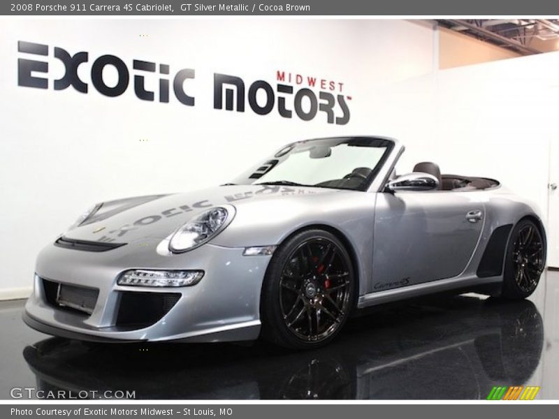 GT Silver Metallic / Cocoa Brown 2008 Porsche 911 Carrera 4S Cabriolet