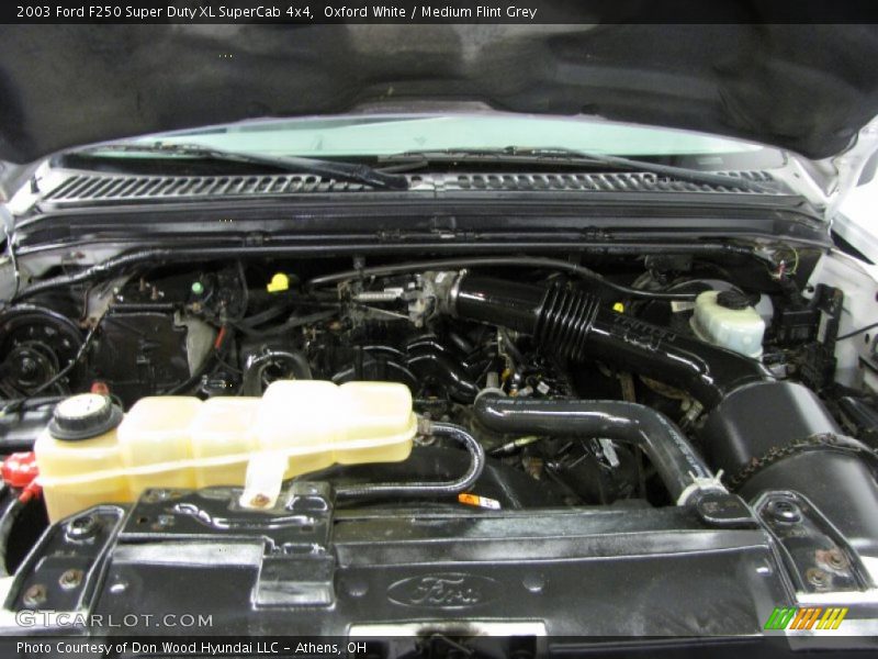 Oxford White / Medium Flint Grey 2003 Ford F250 Super Duty XL SuperCab 4x4