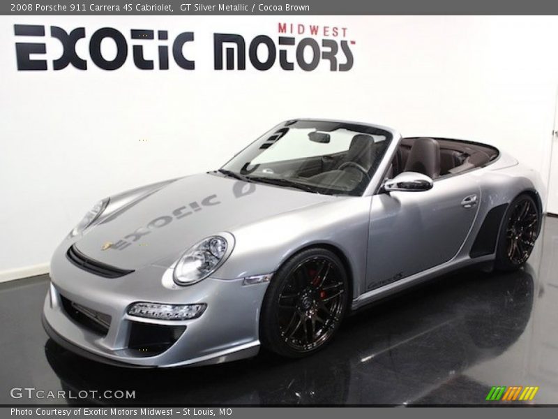 GT Silver Metallic / Cocoa Brown 2008 Porsche 911 Carrera 4S Cabriolet