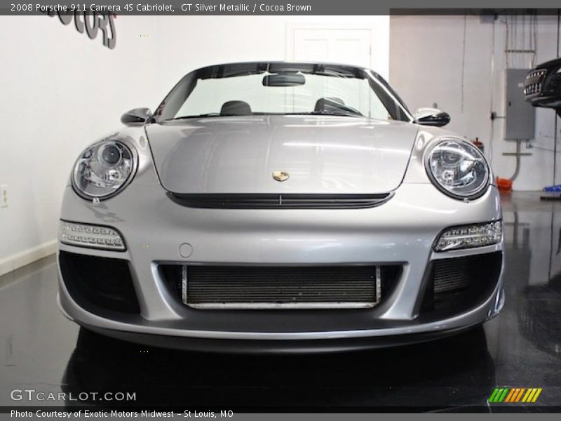 GT Silver Metallic / Cocoa Brown 2008 Porsche 911 Carrera 4S Cabriolet