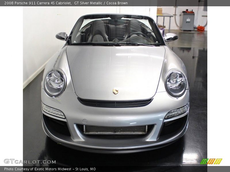 GT Silver Metallic / Cocoa Brown 2008 Porsche 911 Carrera 4S Cabriolet