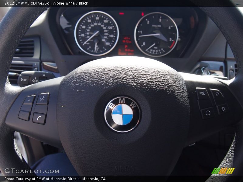 Alpine White / Black 2012 BMW X5 xDrive35d