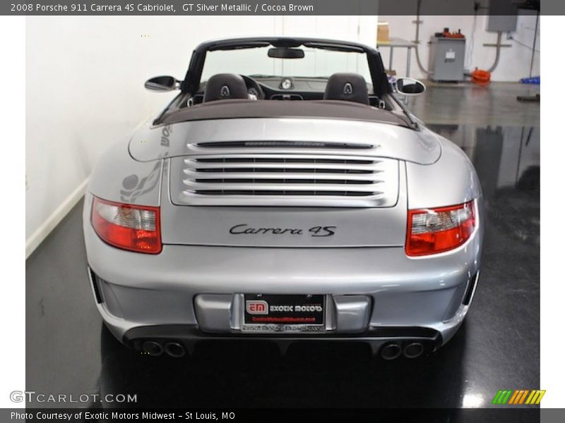 GT Silver Metallic / Cocoa Brown 2008 Porsche 911 Carrera 4S Cabriolet