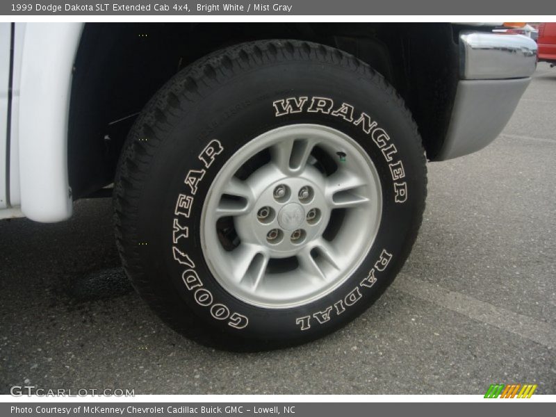 Bright White / Mist Gray 1999 Dodge Dakota SLT Extended Cab 4x4