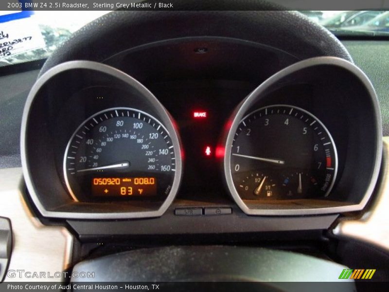 Sterling Grey Metallic / Black 2003 BMW Z4 2.5i Roadster
