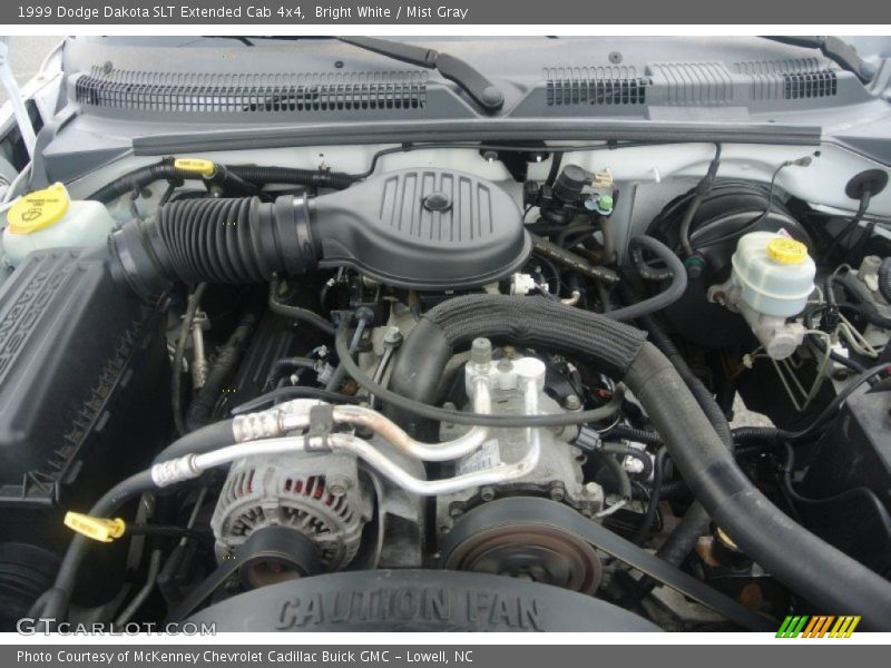Bright White / Mist Gray 1999 Dodge Dakota SLT Extended Cab 4x4