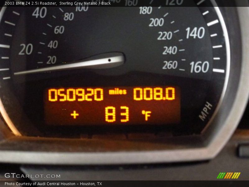 Sterling Grey Metallic / Black 2003 BMW Z4 2.5i Roadster