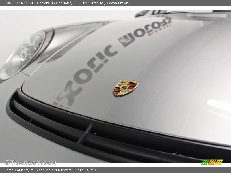 GT Silver Metallic / Cocoa Brown 2008 Porsche 911 Carrera 4S Cabriolet