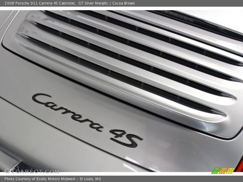 GT Silver Metallic / Cocoa Brown 2008 Porsche 911 Carrera 4S Cabriolet