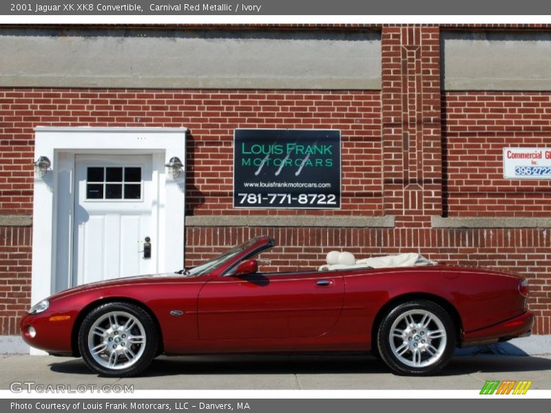 Carnival Red Metallic / Ivory 2001 Jaguar XK XK8 Convertible