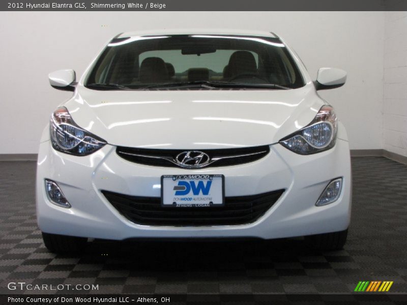 Shimmering White / Beige 2012 Hyundai Elantra GLS