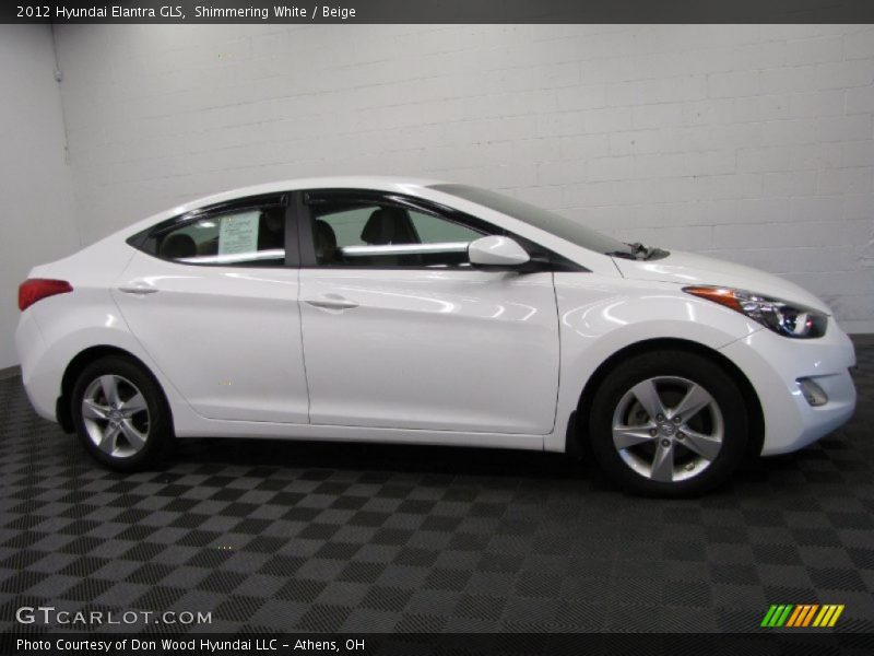 Shimmering White / Beige 2012 Hyundai Elantra GLS