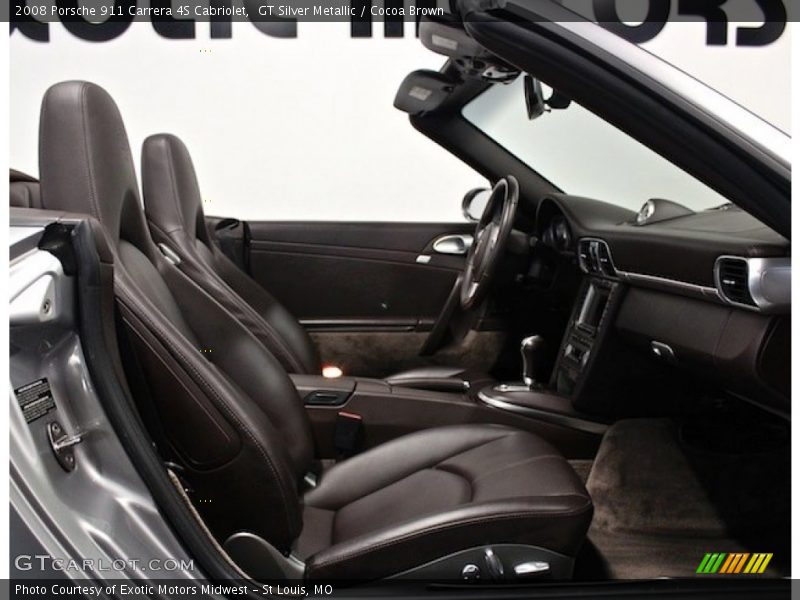 GT Silver Metallic / Cocoa Brown 2008 Porsche 911 Carrera 4S Cabriolet