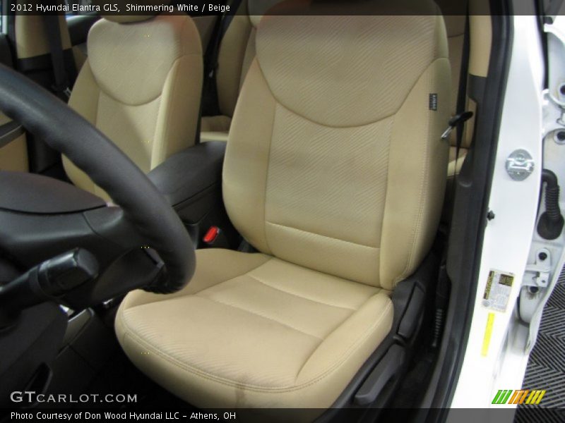 Shimmering White / Beige 2012 Hyundai Elantra GLS