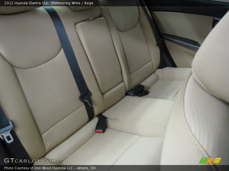 Shimmering White / Beige 2012 Hyundai Elantra GLS