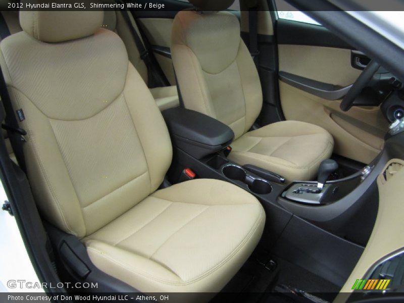 Shimmering White / Beige 2012 Hyundai Elantra GLS