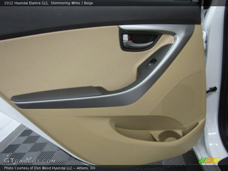 Shimmering White / Beige 2012 Hyundai Elantra GLS