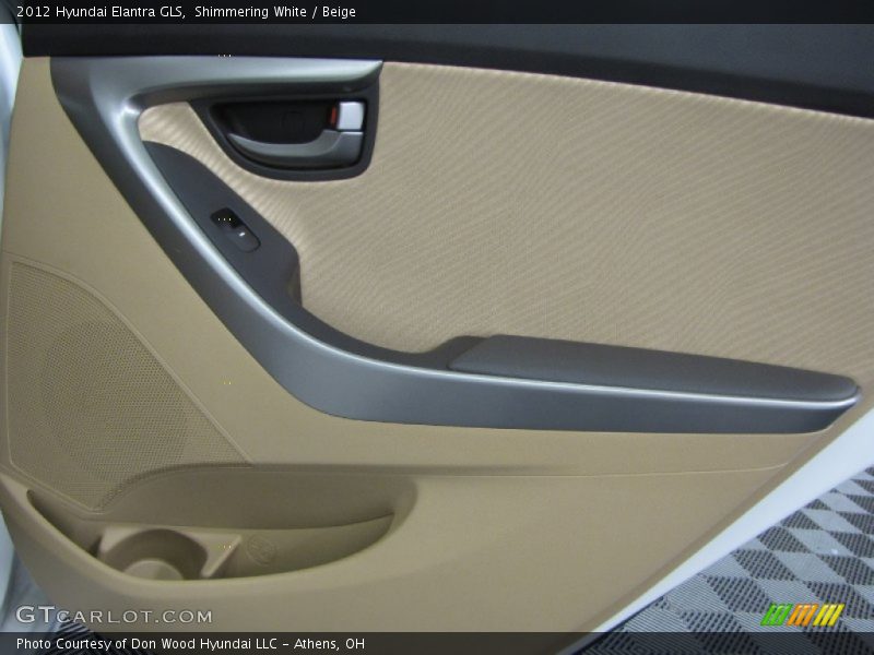 Shimmering White / Beige 2012 Hyundai Elantra GLS