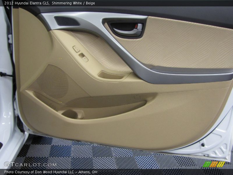 Shimmering White / Beige 2012 Hyundai Elantra GLS