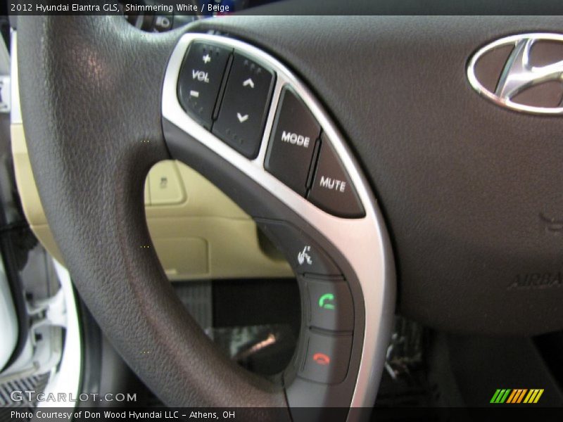 Shimmering White / Beige 2012 Hyundai Elantra GLS