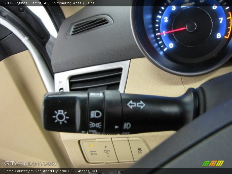 Shimmering White / Beige 2012 Hyundai Elantra GLS
