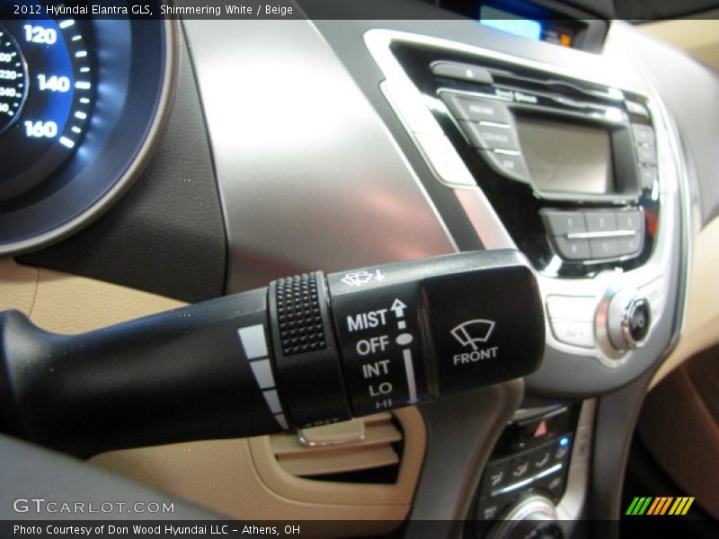 Shimmering White / Beige 2012 Hyundai Elantra GLS