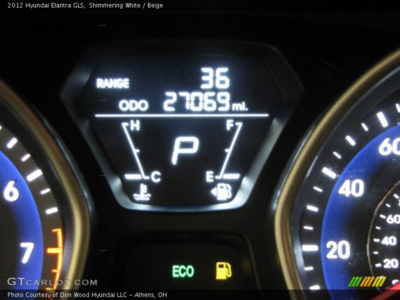 Shimmering White / Beige 2012 Hyundai Elantra GLS