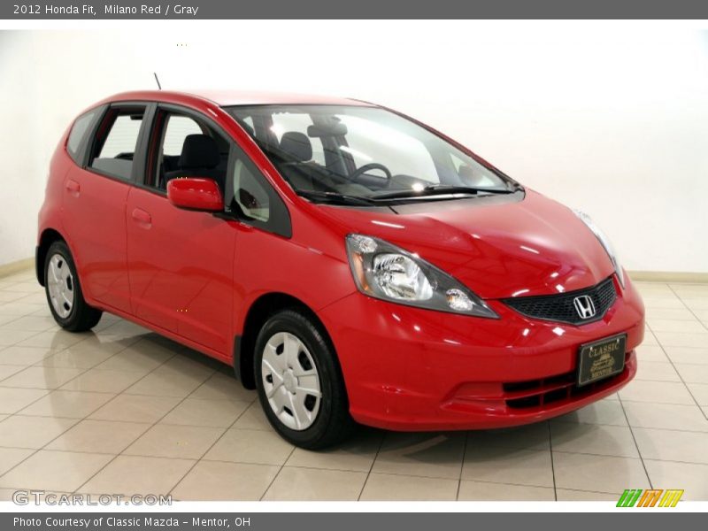 Milano Red / Gray 2012 Honda Fit