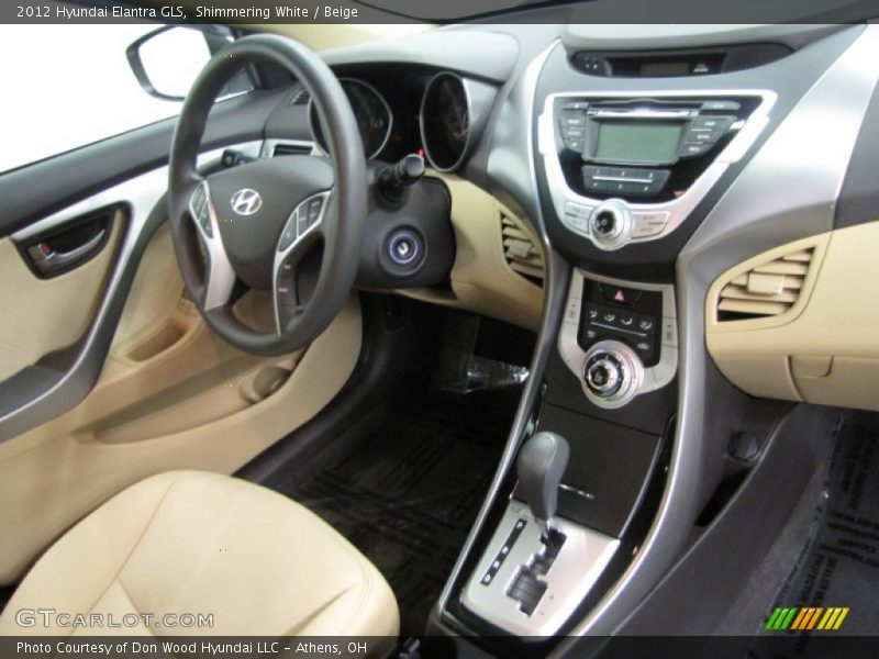 Shimmering White / Beige 2012 Hyundai Elantra GLS