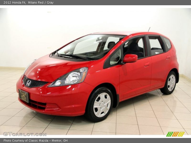 Milano Red / Gray 2012 Honda Fit