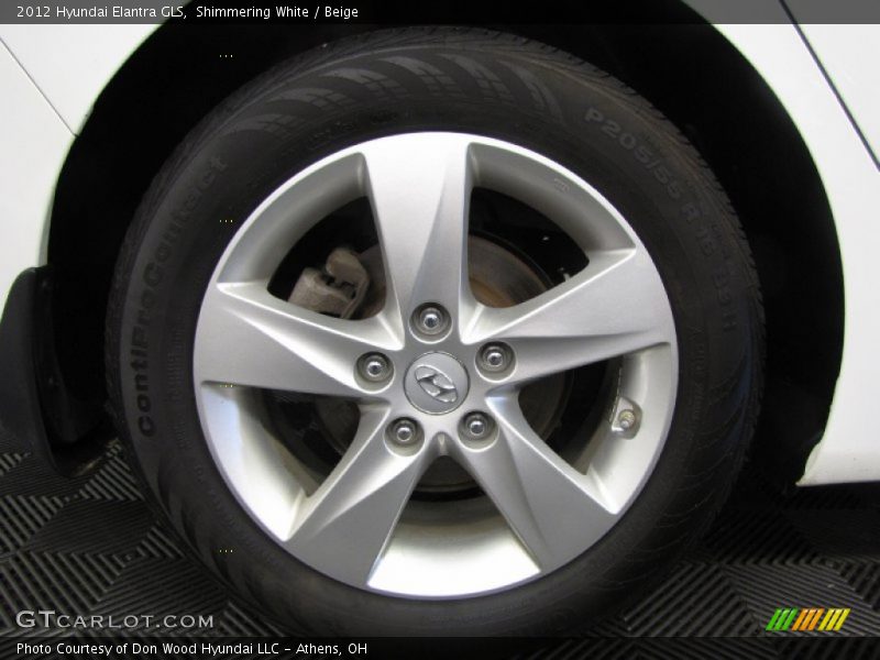 Shimmering White / Beige 2012 Hyundai Elantra GLS