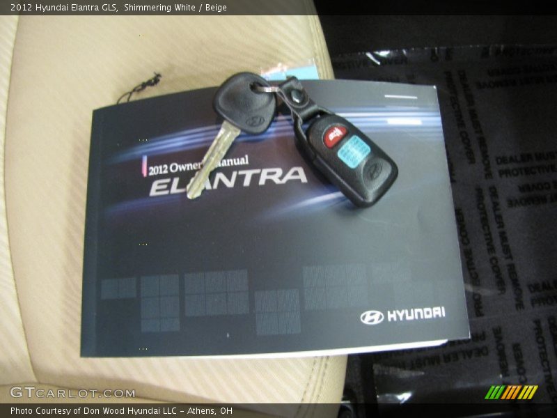 Shimmering White / Beige 2012 Hyundai Elantra GLS