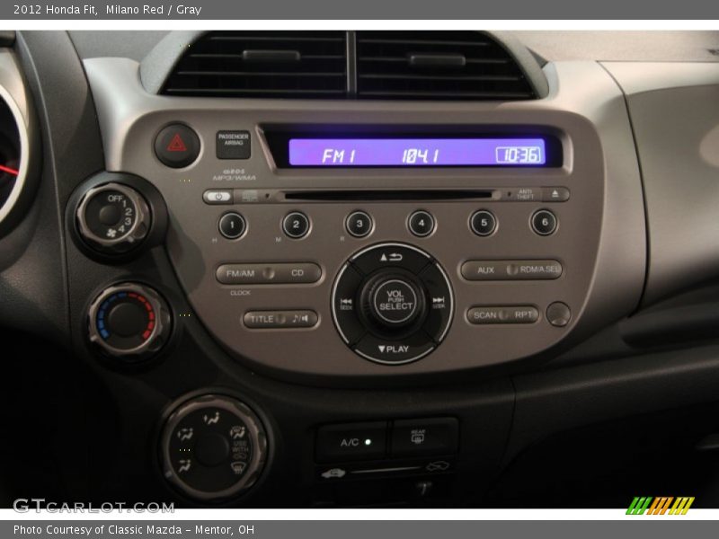 Controls of 2012 Fit 