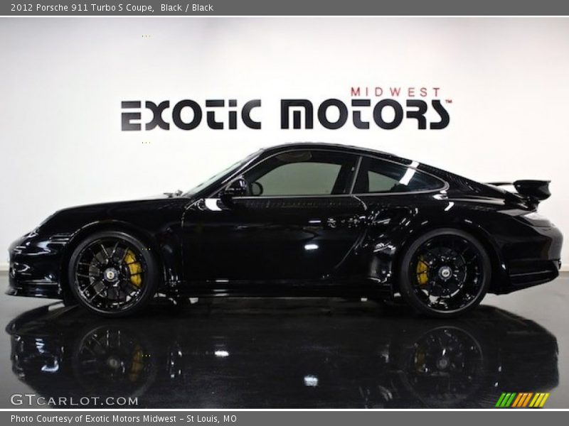 Black / Black 2012 Porsche 911 Turbo S Coupe