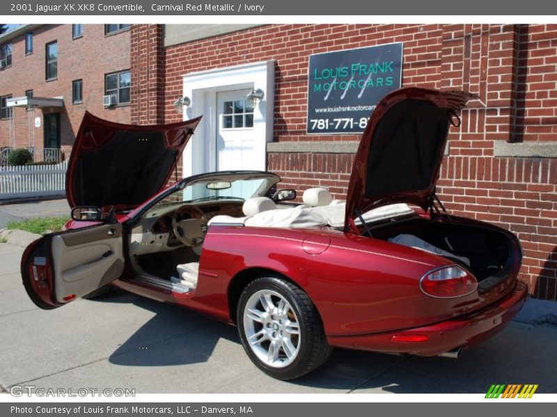 Carnival Red Metallic / Ivory 2001 Jaguar XK XK8 Convertible