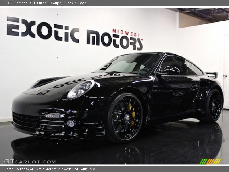 Black / Black 2012 Porsche 911 Turbo S Coupe