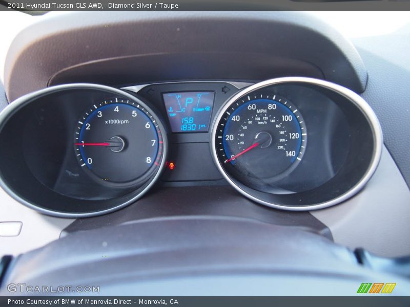 Diamond Silver / Taupe 2011 Hyundai Tucson GLS AWD