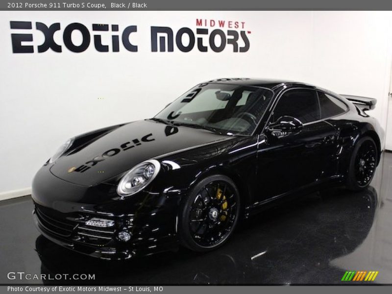 Black / Black 2012 Porsche 911 Turbo S Coupe