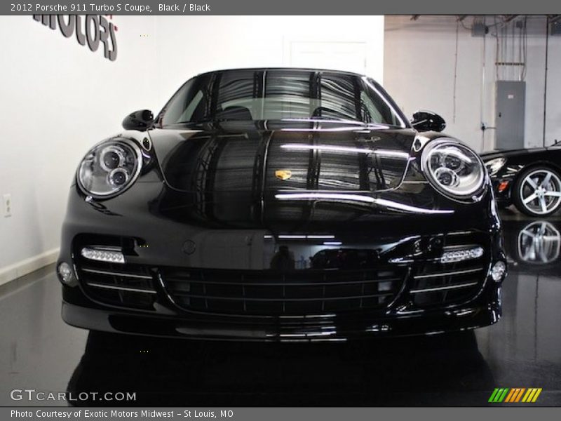 Black / Black 2012 Porsche 911 Turbo S Coupe