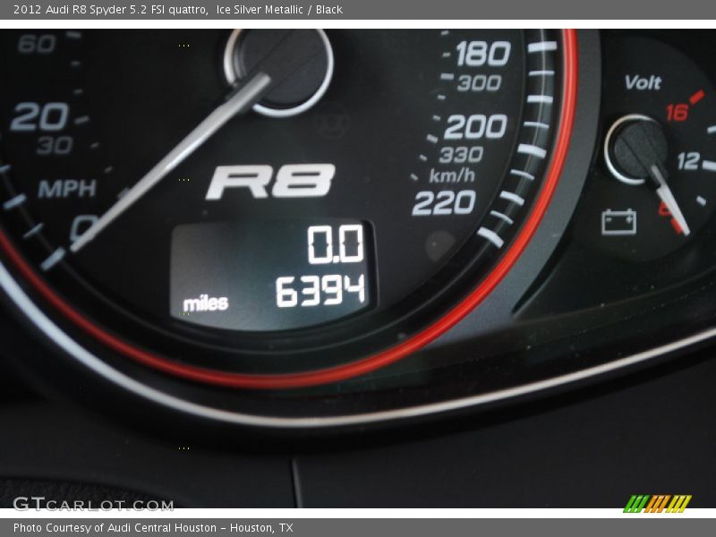 Ice Silver Metallic / Black 2012 Audi R8 Spyder 5.2 FSI quattro